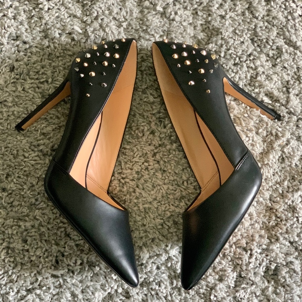Black spiked heels